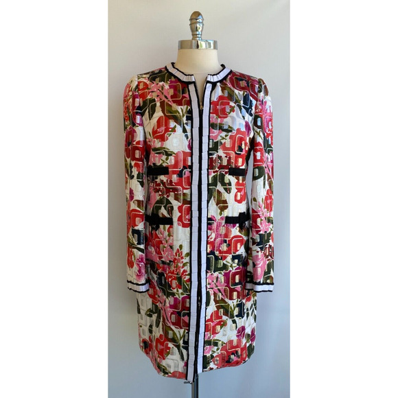 Authentic Dolce & Gabbana Metallic Floral Coat Sz 44, US 8 - Picture 1 of 10